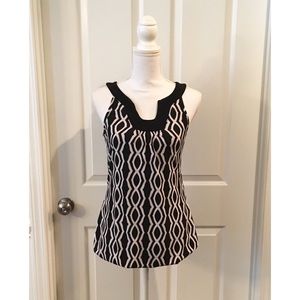 Maurices Black & White Tank Top Lined Small